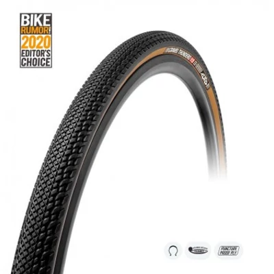 TUFO Külső Gravel Thundero fekete/beige, tubeless 40-622(700x40C), 430gr. 2-5 bar (30-70 p.s.i.) - szövetsűrűség: 210 / 375 TPI