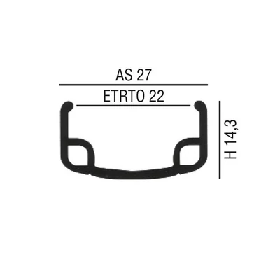 VeloGo Abroncs 20&quot; (406) 36H alu szimpla ezüst AN