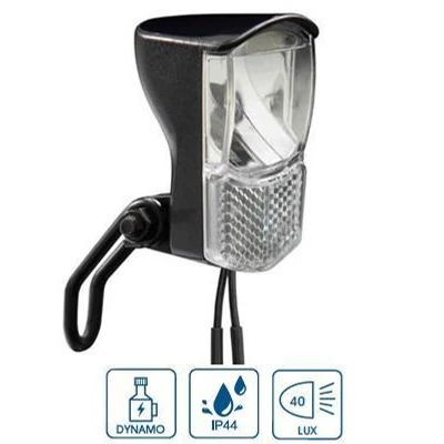 VeloGo Lámpa első agydinamós 1x3W led 90 Lumen