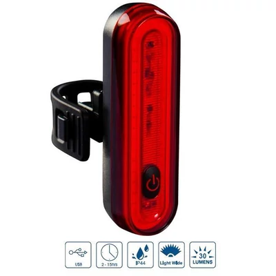 VeloGo Villogó hátsó USB 30 Lumen (COB) led