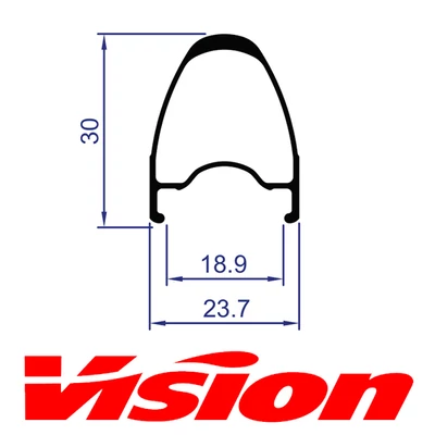 Vision Team 30 front rim, 18 holes 